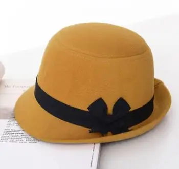 10vnt/daug korėjos stiliaus moteris atsitiktinis fedoras skrybėlių juostelės laivapriekio Dirbtiniais Vilnonių Floppy skrybėlę 58cm