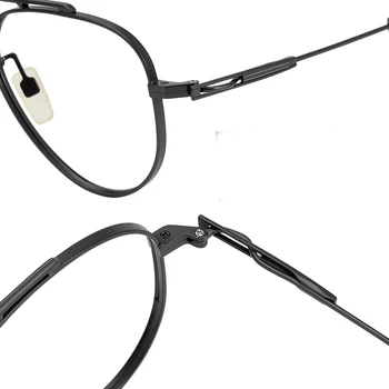 Mados akiniai, rėmeliai vyrų Amerikos desigmner prekės pilotas recepto akiniai Trumparegystė skaityti moterų Titano optiniai akiniai 3