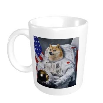 Promo Naujovė Dogecoin Į Mėnulį (9) Puodeliai Naujovė Dogecoin Meme PUODELIAI Print multi-funkcija puodeliai