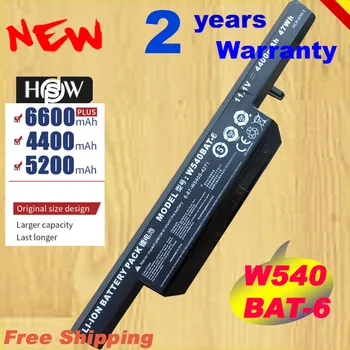 HSW Naujas 6cell W540bat-6, baterija Licr19/66-2 6-87-w540s-4w41 W155u W540eu W54eu W550 W550eu W55eu W540 Serijos greitas pristatymas