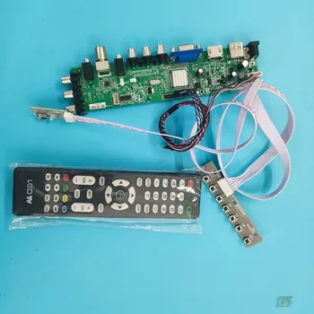 Rinkinys N140BGE TV LVDS USB AV 1366X768 WLED Signalas valdiklio plokštės VGA LED HDMI skaitmeninis 40pin DVB-T, DVB-T2-14