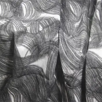 Aukštos kokybės ramės (kiniškosios dilgėlės) siuvimo audinio Vertus, tie-dažytos juoda ir balta medžiaga Advanced individualų chalatai ir kelnių audinys