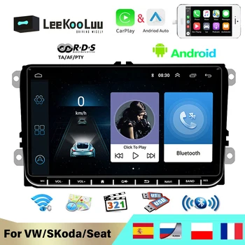 LeeKooLuu Automobilio Radijo Multimedia Vaizdo Grotuvas, Navigacija, GPS Android 2Din Ne DVD VW Passat CC Polo GOLF 5 6 Touran T5 Sharan
