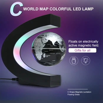 Naujovė PASKATINO Pasaulio Žemėlapyje Šviesos Plūduriuojantis Pasaulyje Magnetic Levitation Šviesos Antigravity Magija Naujų Lempos Gimtadienio Namų Dec Naktį lempa