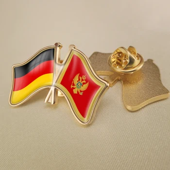 Vokietija ir Juodkalnija Kirto Dviguba Draugystė Šaligatvio Atvartas Smeigtukai Sagė Ženkliukai