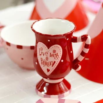 Europos handpainted kūrybos porų creramic taures ir puodelius su rankena mielas porceliano drinkware aukštos kojų arbatos, kavos puodelio, puodelis