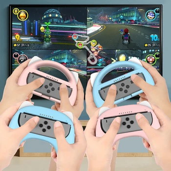 NintendoSwitch Priedai Lenktynių Vairas Nintend Jungiklio Rankena Grips 