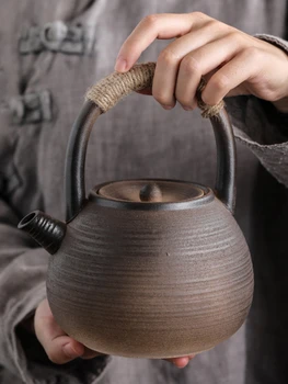 Retro Keramikos Arbatinukas Japonijos Retro Keramikos Arbatos Virimo Namų Filtras Aukštai Temperatūrai Atsparios, Didelio Pajėgumo (1L 1