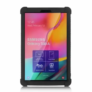 Vaikas Draugiškas Atlikti Stovėti Silicio Case for Samsung Galaxy Tab 2019 SM-T510 SM-T515 T510 T515 atsparus smūgiams Skalbti Planšetinio kompiuterio Dangtelis 3