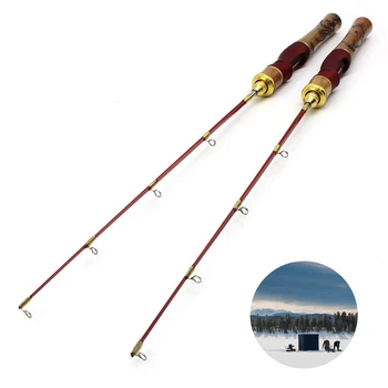 58cm ledo meškere žiemos medinė rankena meškerės ilgio lazdele nustatyti verpimo polių trumpas žvejybos reikmenys Lauko sporto