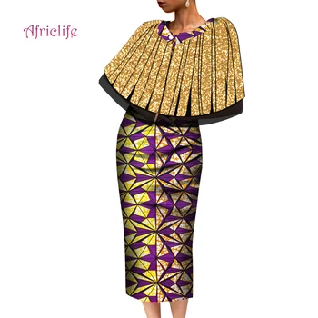 Dizaineris Naujo Afrikos Suknelė Suknelė Nustatyti Pokylių Medvilnės Suknelė Ankara Suknelės Afrikos Drabužių YF118