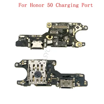 USB Įkrovimo Jungtį Uosto Valdybos Flex Kabelis Huawei Honor 50 Įkrovimo lizdas su Sim Kortelių Skaitytuvą, Remontas, Dalys